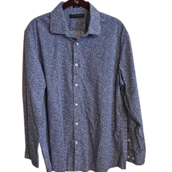 π£ Tommy Hilfiger Mens Button Down Long Sleeve Shirt Large 16-16.5 Like New π - Picture 1 of 4